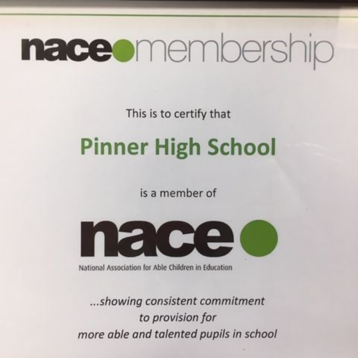Pinner High School NACE